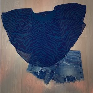 NWT Animal Print Flowy Top by Express